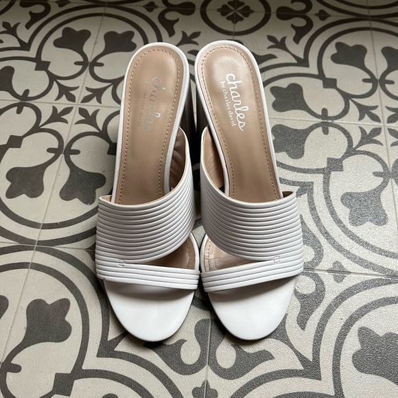 Charles By Charles David Rhythmic Block-Heel Mules in White - Picture 7 of 7